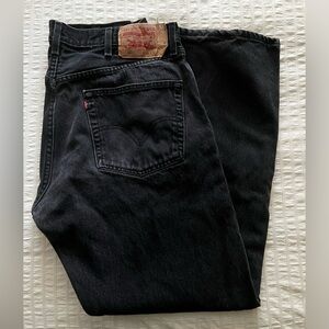 Men’s Black Levi 501 Jeans Size 38